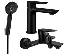 Mexen Alfa R40 juego de bañera, negro - 745703R40-70