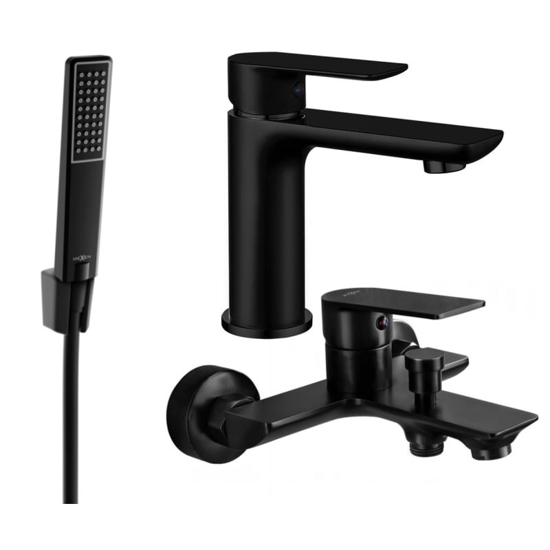 Mexen Alfa R72 Bathtub Set, Black - 745703R72-70