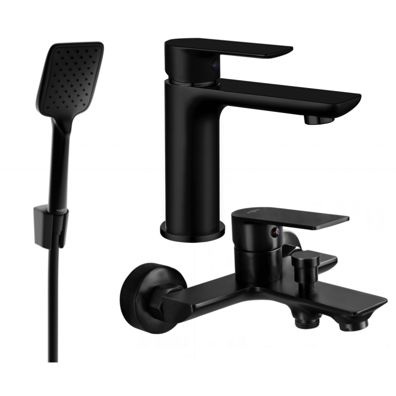 Mexen Alfa R62 kylpyammeen sarja, musta - 745703R62-70