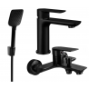 Mexen Alfa R62 conjunto de bañera, negro - 745703R62-70