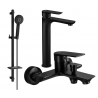 Mexen Alfa DQ40 Wannenset, schwarz - 745713DQ40-70