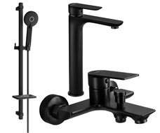 Mexen Alfa DQ40 conjunto de bañera, negro - 745713DQ40-70