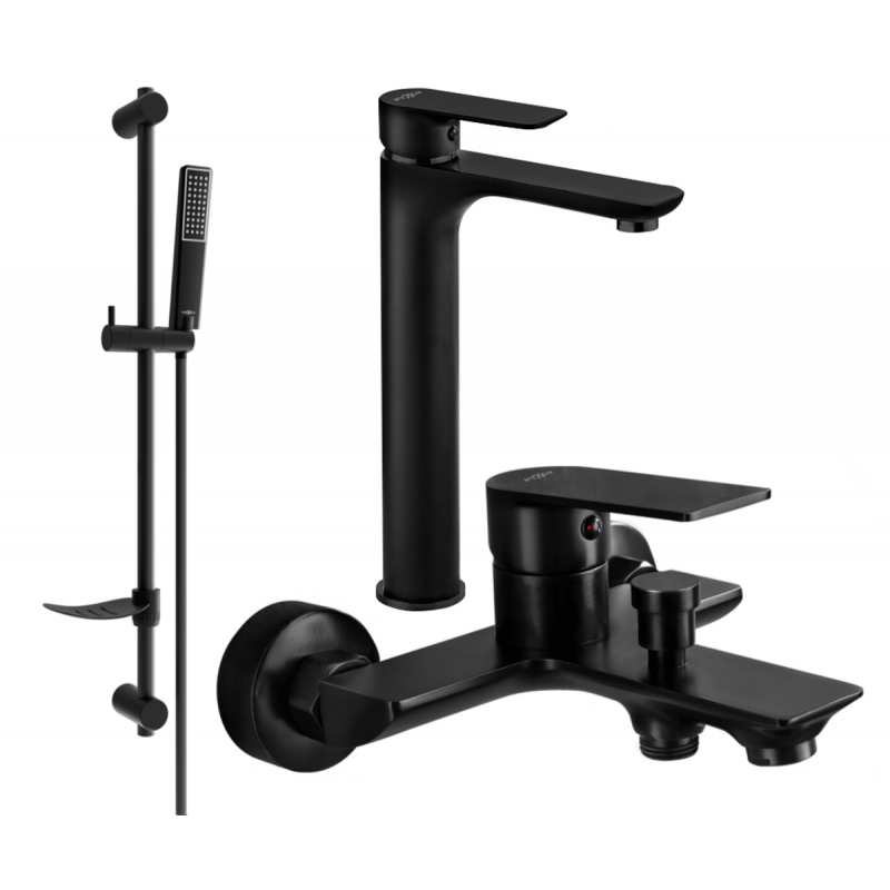 Mexen Alfa DF72 conjunto de bañera, negro - 745713DF72-70