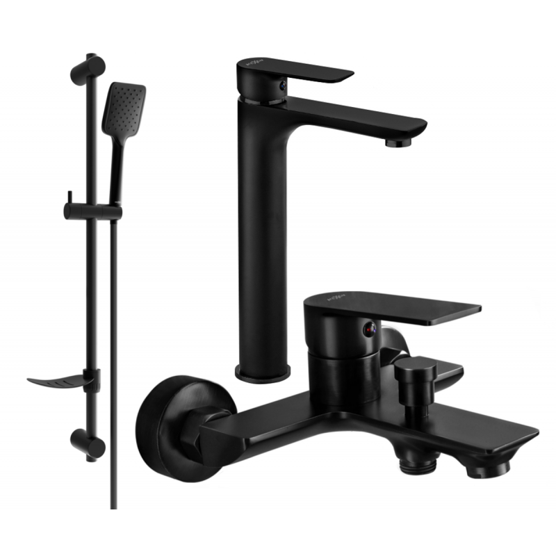 Mexen Alfa DF62 conjunto de baño, negro - 745713DF62-70