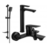 Mexen Alfa DF62 ensemble de baignoire, noir - 745713DF62-70