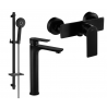 Mexen Alfa DQ40 crni tuš set - 745714DQ40-70