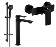 Mexen Alfa DQ40 duschset, svart - 745714DQ40-70