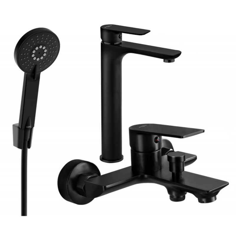 Mexen Alfa R40 conjunto de banho, preto - 745713R40-70