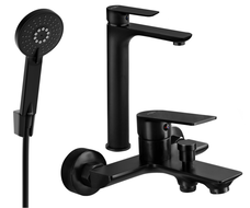 Mexen Alfa R40 ensemble de baignoire, noir - 745713R40-70
