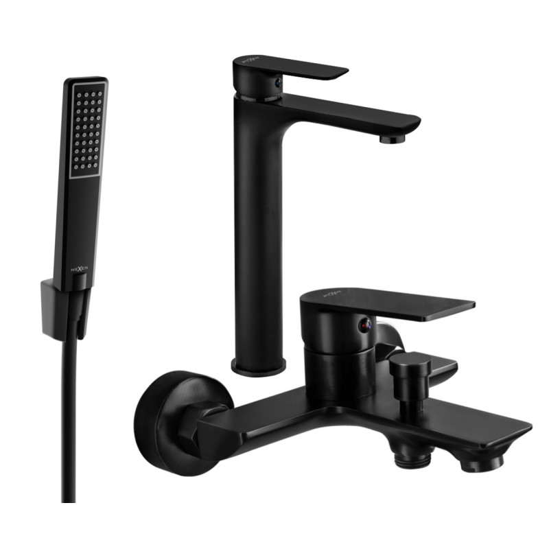 Mexen Alfa R72 vannikomplekt, must - 745713R72-70