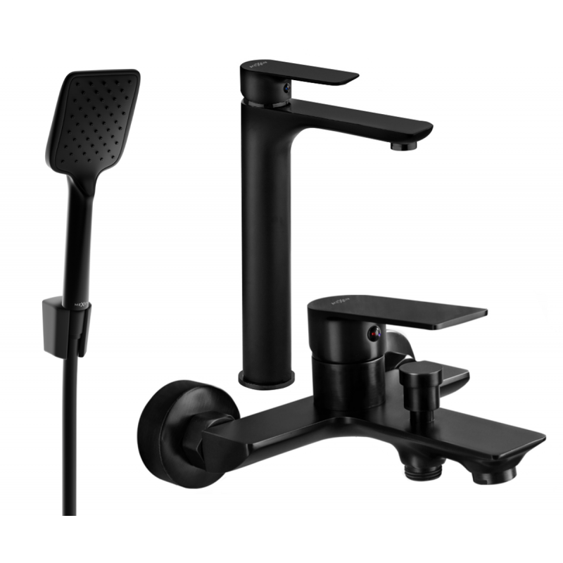 Mexen Alfa R62 conjunto de bañera, negro - 745713R62-70