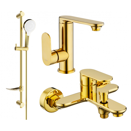 Mexen Milo DF05 vannikomplekt, kuldne - 713053DF05-50