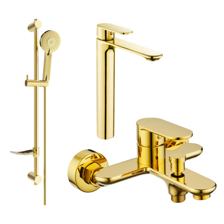 Mexen Milo DF40 bath set, gold - 71313DF40-50
