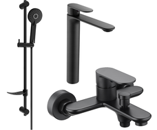 Mexen Milo DF40 vannikomplekt, must - 71313DF40-70