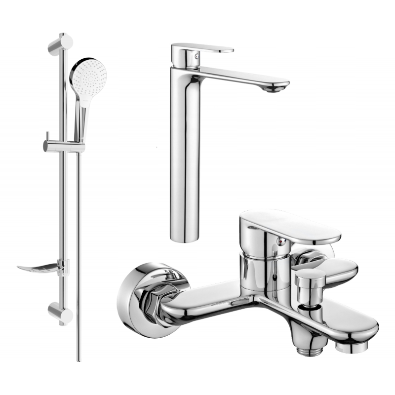 Mexen Milo DF05 badkarsset, krom - 71313DF05-00