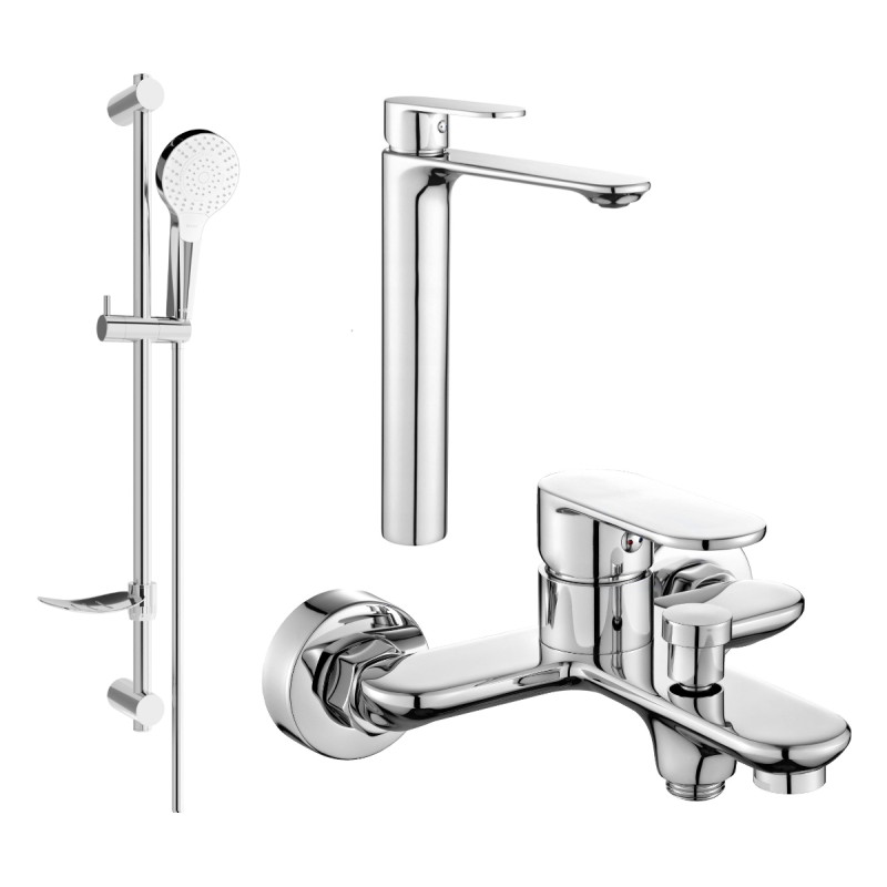 Mexen Milo DF05 vannitoakomplekt, kroom - 71313DF05-00