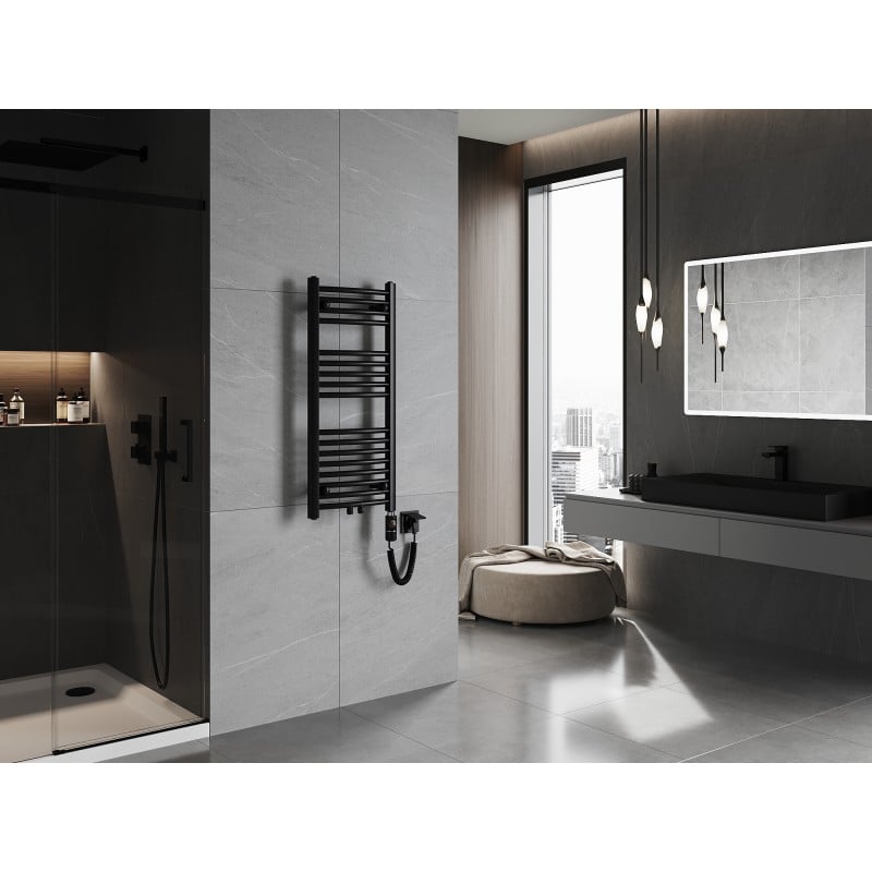 Mexen Ares sähköradiaattori 900 x 400 mm, 300 W, musta - W102-0900-400-2300-70