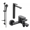 Mexen Milo DF05 set za kadu, crni - 71313DF05-70