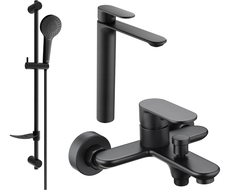 Mexen Milo DF05 set da bagno, nero - 71313DF05-70