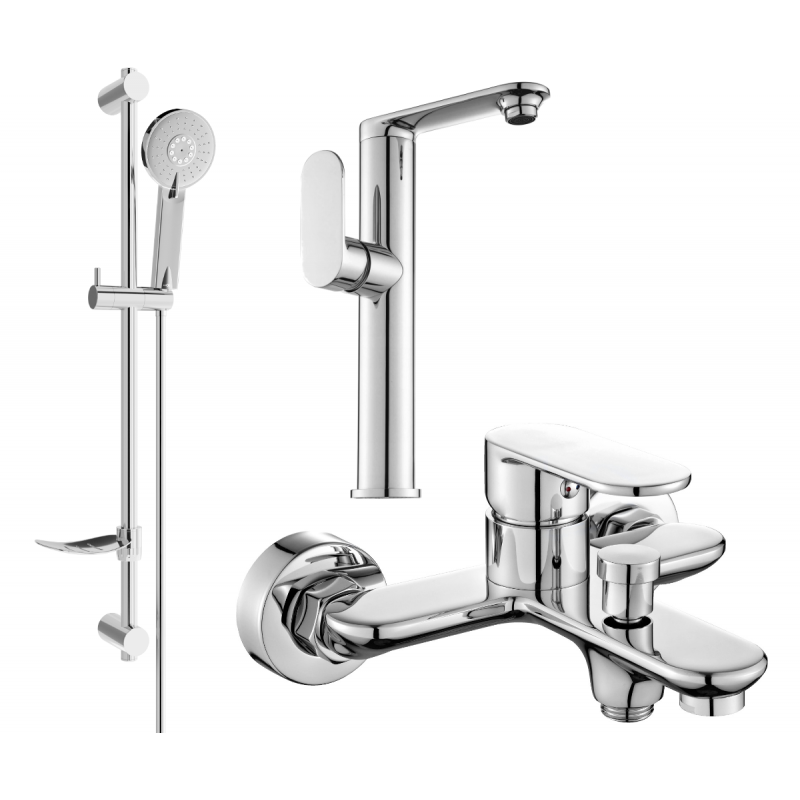 Mexen Milo DF40 ensemble de bain, chrome - 713153DF40-00