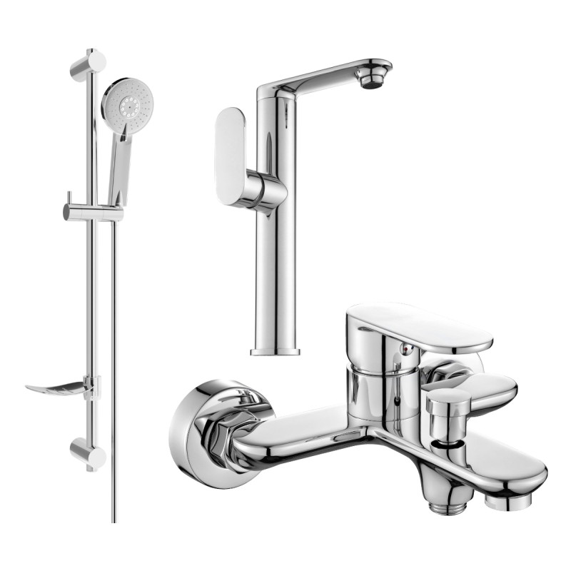 Mexen Milo DF40 vanni komplekt, kroom - 713153DF40-00