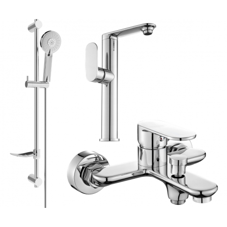 Mexen Milo DF40 ensemble de bain, chrome - 713153DF40-00