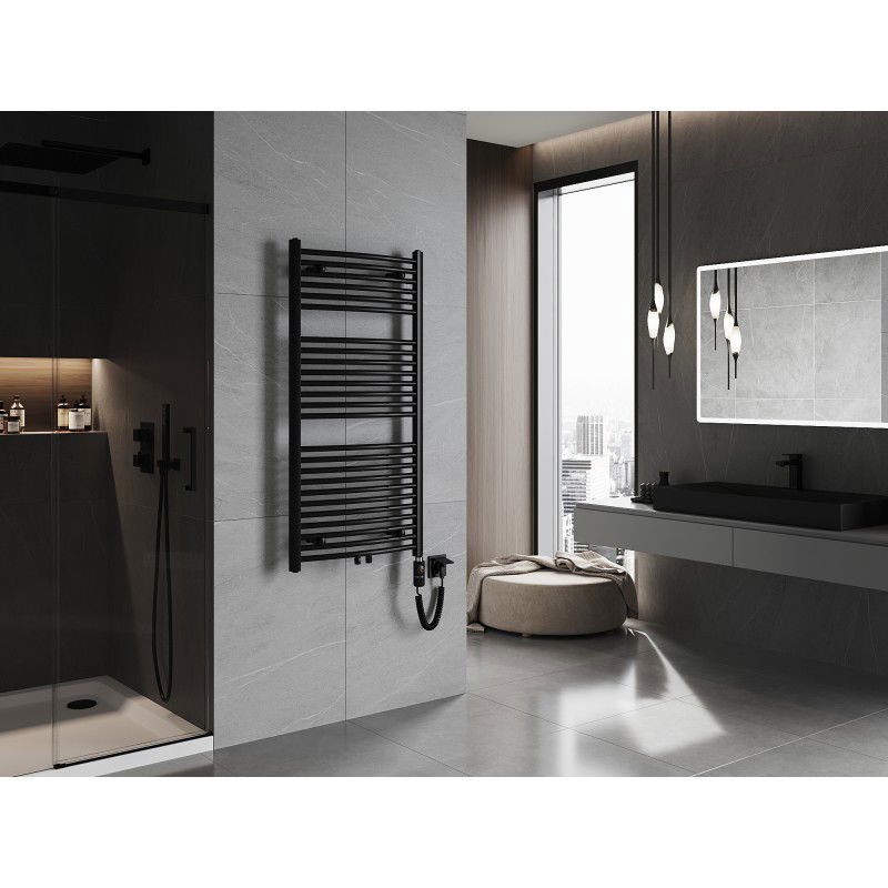 Mexen Ares elektrisk radiator 1200 x 600 mm, 600 W, svart - W102-1200-600-2600-70