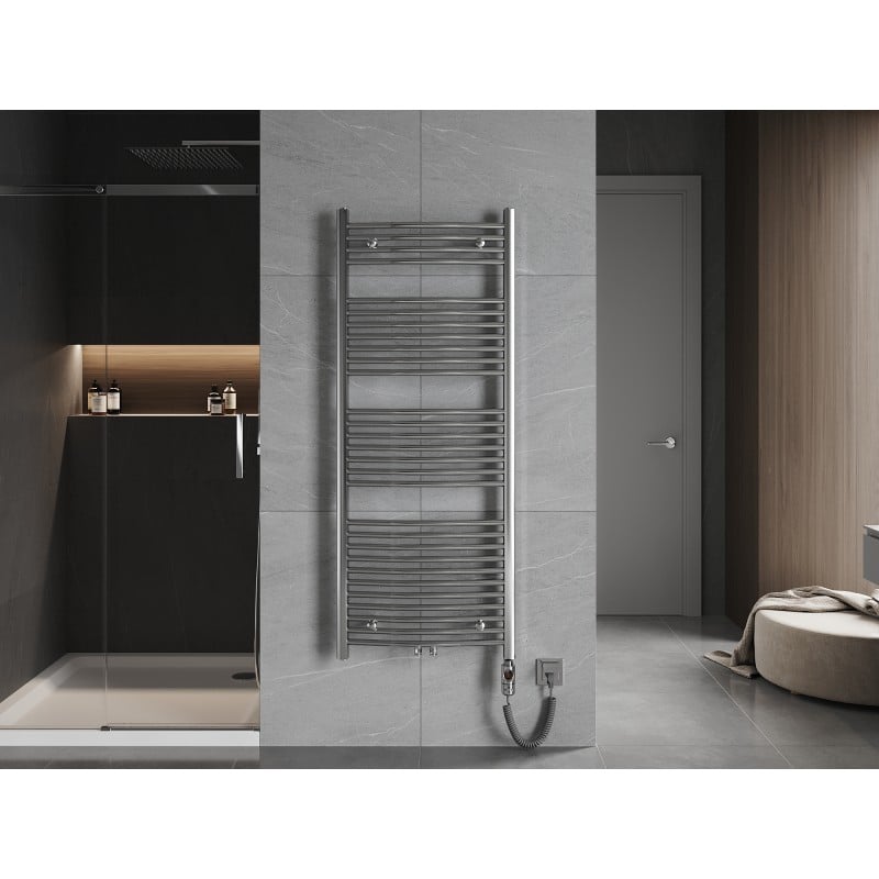 Mexen Ares elektrisk radiator 1500 x 600 mm, 600 W, krom - W102-1500-600-2600-01