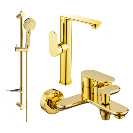 Mexen Milo DF40 ensemble de baignoire, doré - 713153DF40-50