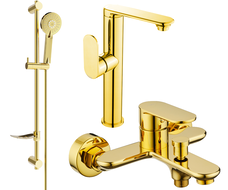 Mexen Milo DF40 vannikomplekt, kuldne - 713153DF40-50
