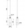 Mexen Ares radiador eléctrico 1800 x 600 mm, 600 W, dorado - W102-1800-600-2900-50