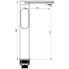 Mexen Milo DF40 Badewannenset, schwarz - 713153DF40-70