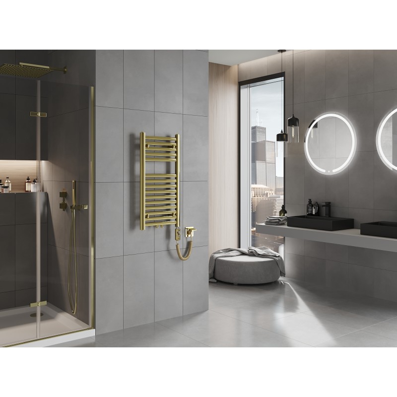 Mexen Hades ηλεκτρικό θερμαντικό σώμα 800 x 400 mm, 300 W, χρυσό - W104-0800-400-2300-50