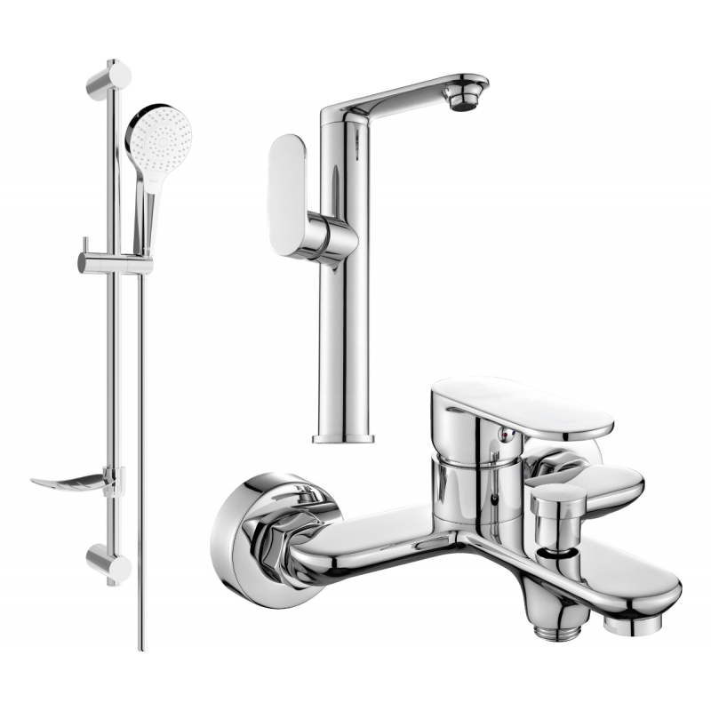 Mexen Milo DF05 bath set, chrome - 713153DF05-00