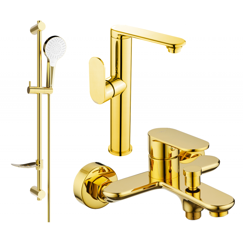 Mexen Milo DF05 conjunto de bañera, dorado - 713153DF05-50