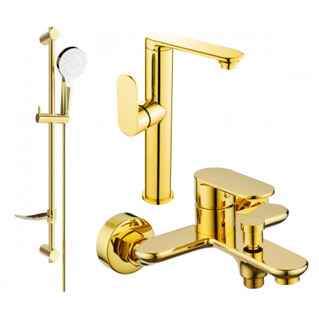 Mexen Milo DF05 bath set, gold - 713153DF05-50