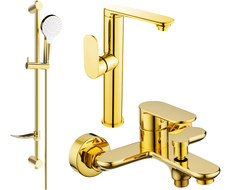 Mexen Milo DF05 vannikomplekt, kuldne - 713153DF05-50