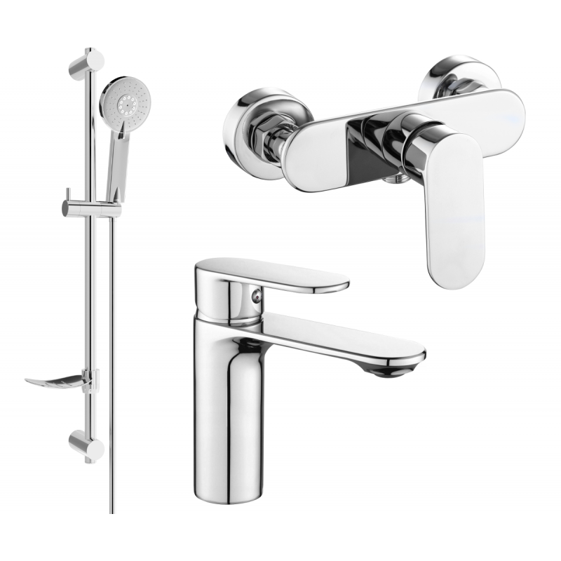 Mexen Milo DF40 ensemble de douche, chrome - 71304DF40-00