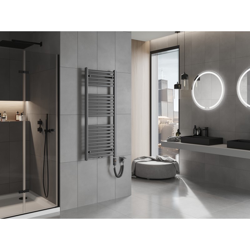 Mexen Hades sähkökäyttöinen lämmitin 1200 x 500 mm, 600 W, antrasiitti - W104-1200-500-2600-66