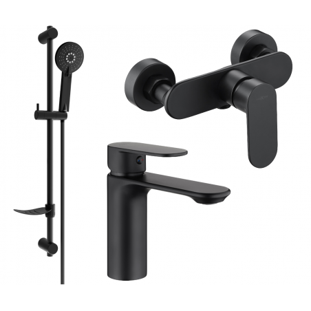 Mexen Milo DF40 conjunto de ducha, negro - 71304DF40-70