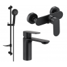 Mexen Milo DF40 shower set, black - 71304DF40-70
