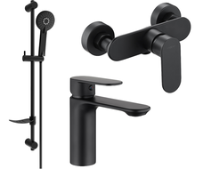 Mexen Milo DF40 Duschset, schwarz - 71304DF40-70