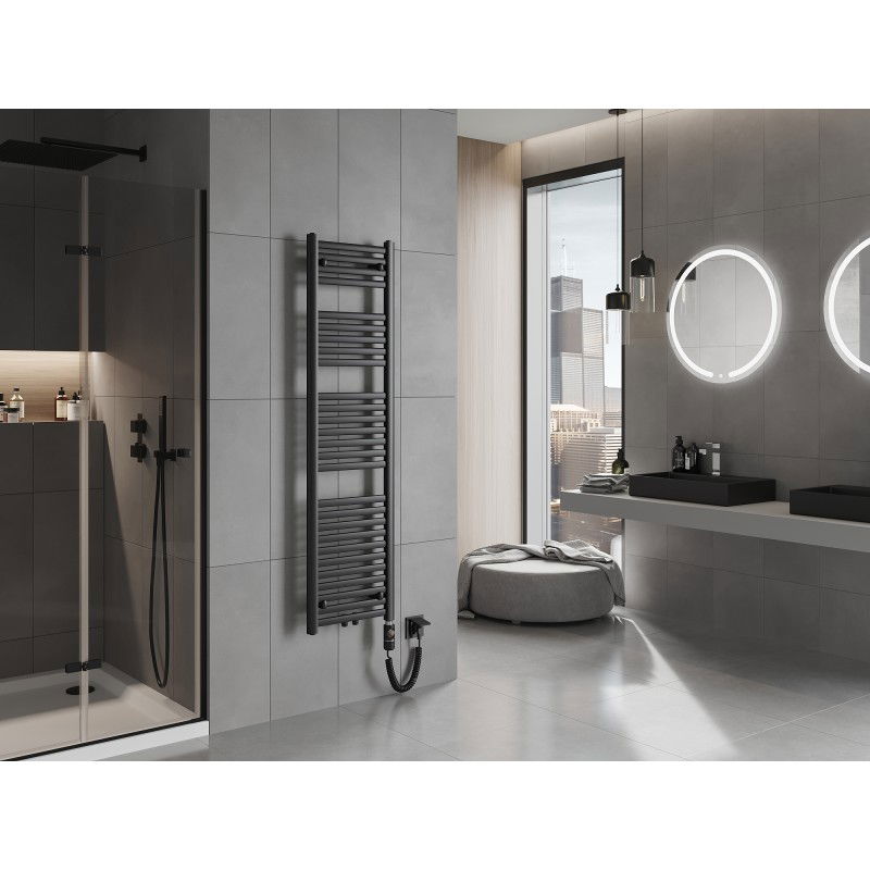 Mexen Hades elektrische radiator 1500 x 400 mm, 600 W, zwart - W104-1500-400-2600-70