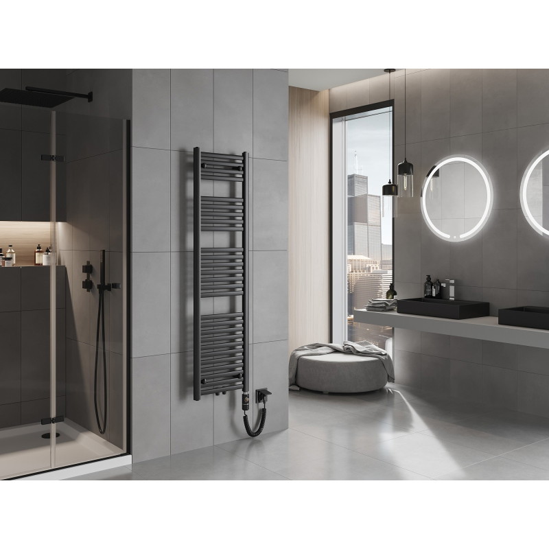Mexen Hades radiador eléctrico 1500 x 400 mm, 600 W, negro - W104-1500-400-2600-70