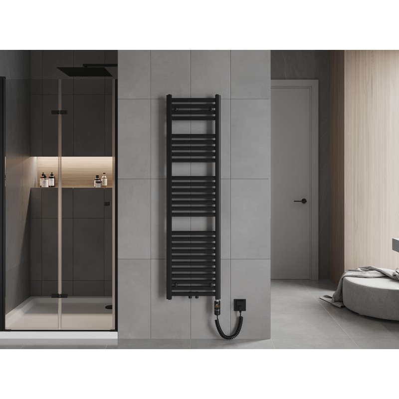 Mexen Hades ηλεκτρικό καλοριφέρ 1500 x 400 mm, 600 W, μαύρο - W104-1500-400-2600-70