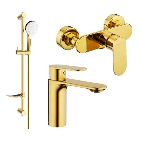 Mexen Milo DF05 set za tuš, zlatni - 71304DF05-50