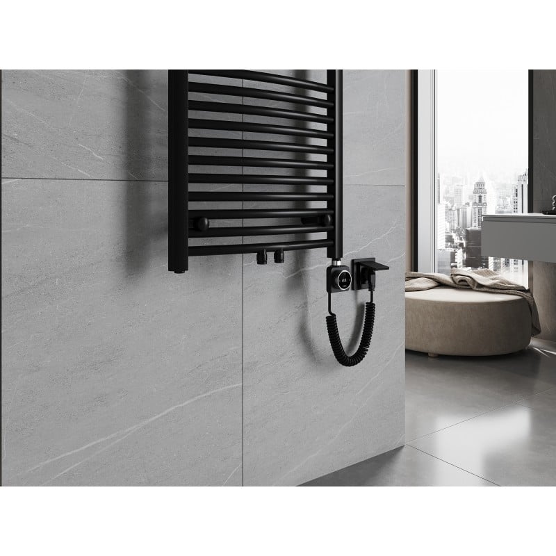 Mexen Ares elektrisk radiator 1800 x 500 mm, 900 W, svart - W102-1800-500-6900-70