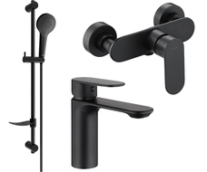 Mexen Milo DF05 shower set, black - 71304DF05-70