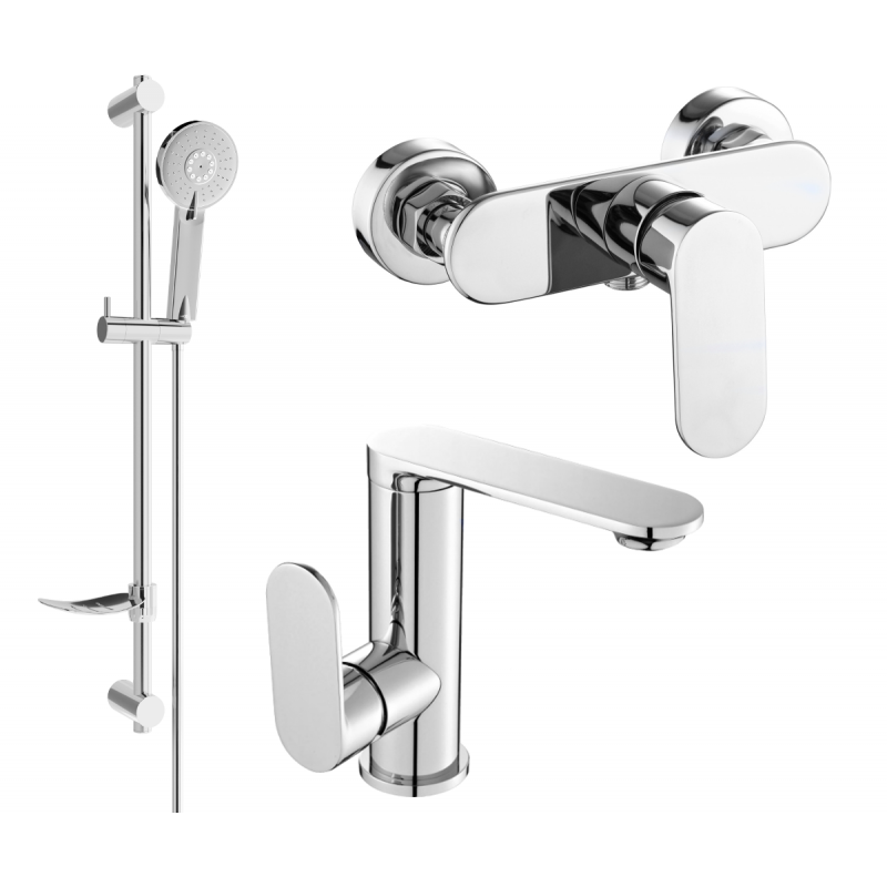 Mexen Milo DF40 duschset, krom - 713054DF40-00