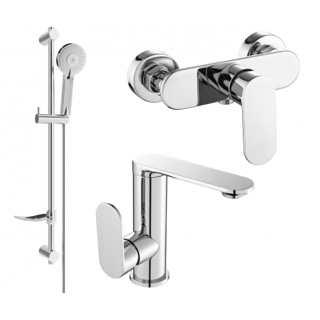 Mexen Milo DF40 shower set, chrome - 713054DF40-00